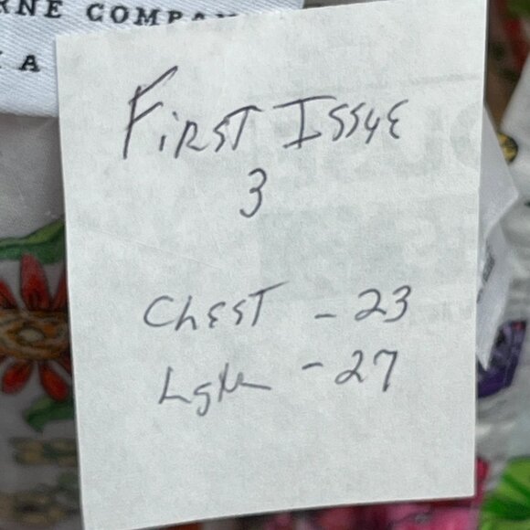 Floral Sleeveless Button Up Blouse First Issue Sequins Pink & Orange Size 3 - Picture 10 of 10